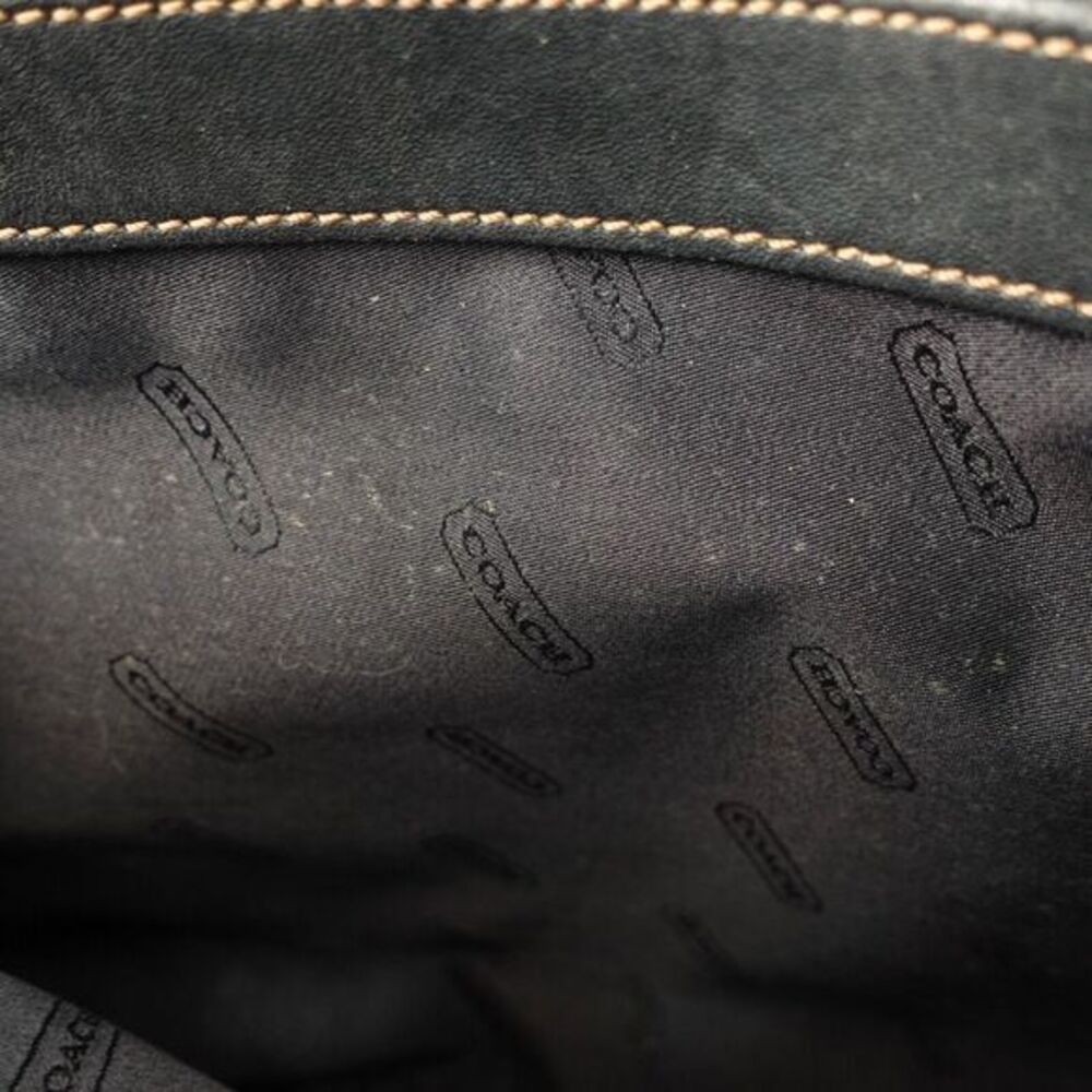 Vintage Coach Bleecker Basket Tote Black Leather‎ Bucket Utility Purse 9302 USA - Picture 11 of 15